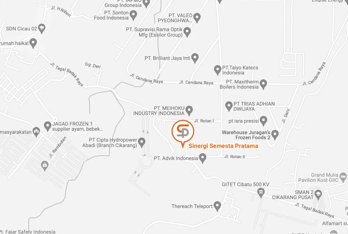 Peta lokasi PT Sinergi Semesta Pratama di Kawasan Industri Delta Silicon 3